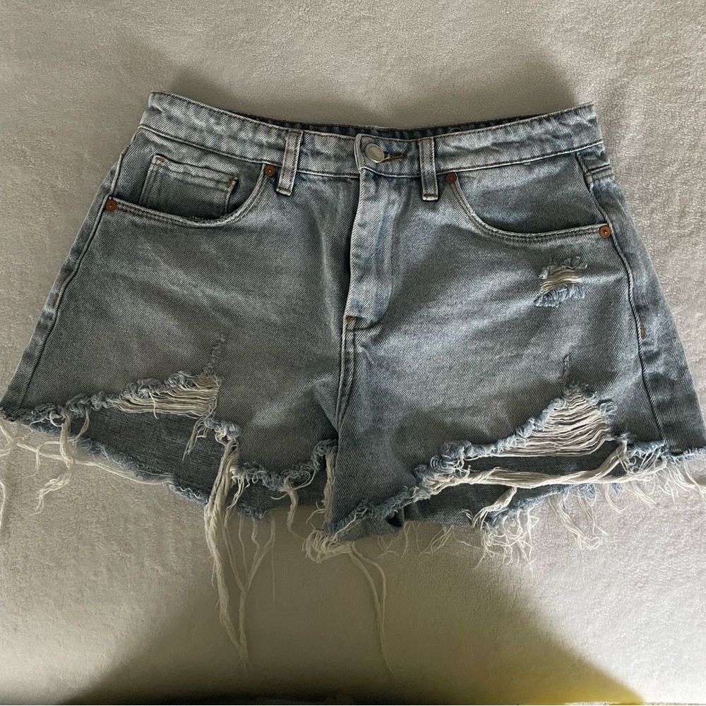 Ripped denim shorts size 28.